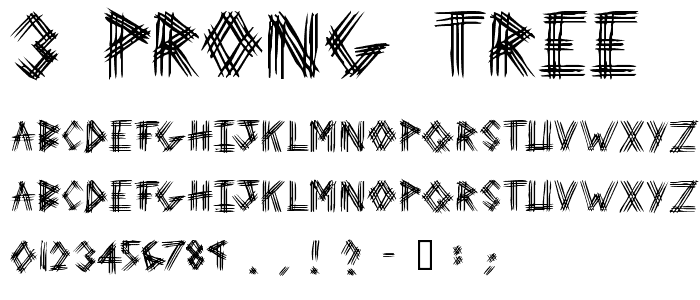 3 Prong Tree font